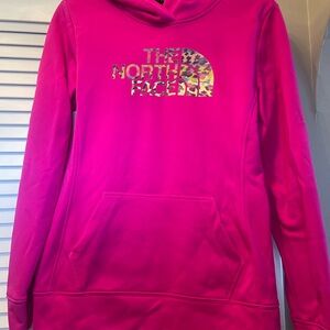 The North Face Pink Metallic Gold Hoodie